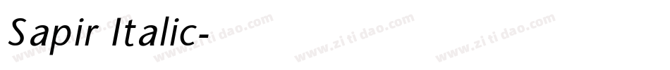 Sapir Italic字体转换
